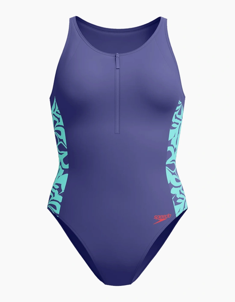Speedo Womens/Ladies Hydrasuit Panel One Piece Swimsuit