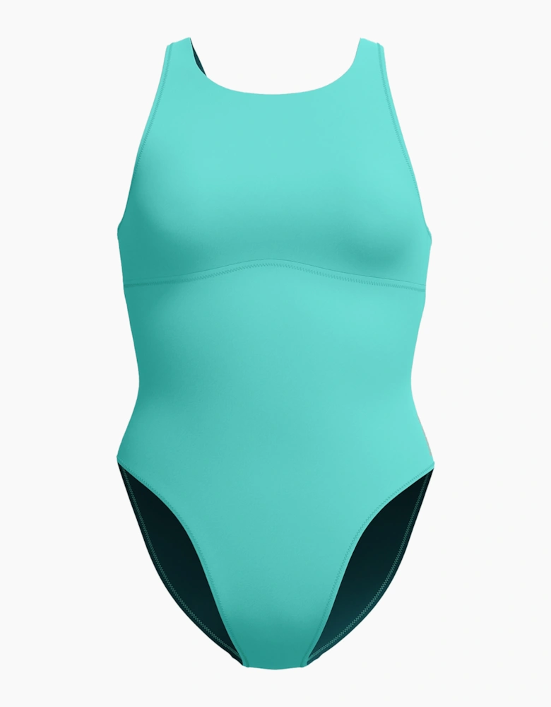 Speedo Womens/Ladies Solid High-Neck One Piece Swimsuit