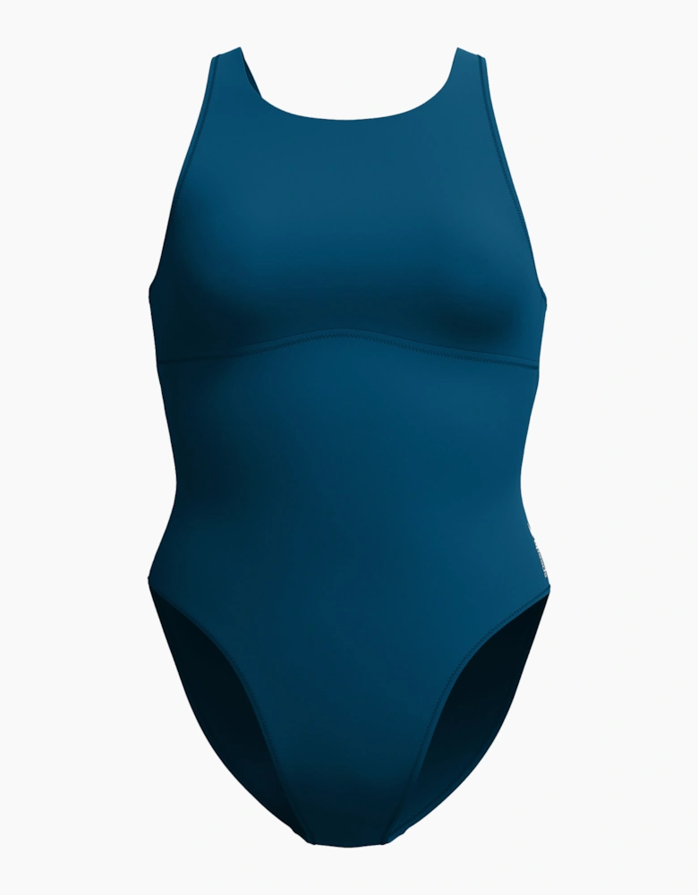 Speedo Womens/Ladies Solid High-Neck One Piece Swimsuit