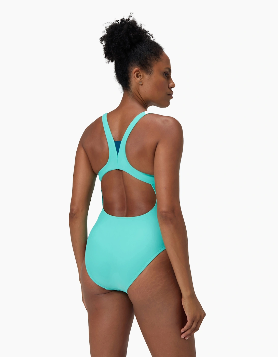 Speedo Womens/Ladies Solid High-Neck One Piece Swimsuit