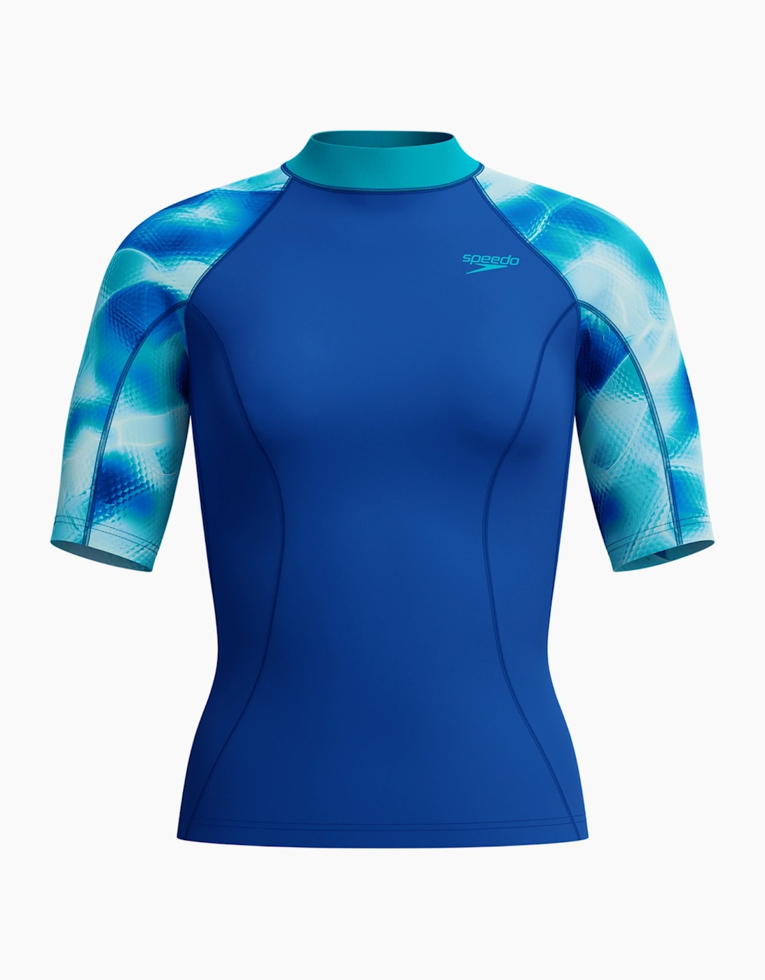 Speedo Womens/Ladies Printed Short-Sleeved Rash Guard