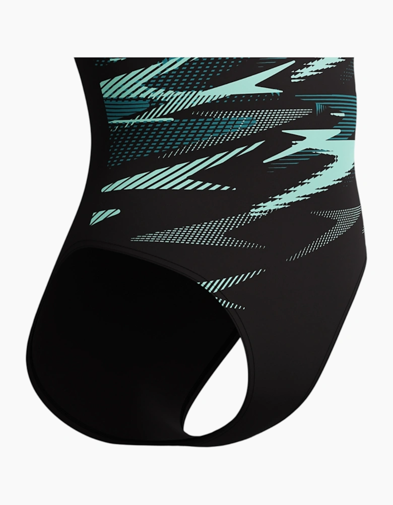 Speedo Womens/Ladies Hyperboom Placement Repeat Logo One Piece Swimsuit