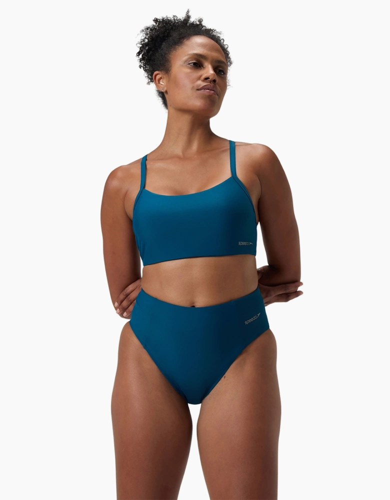 Speedo Womens/Ladies Solid High Waist Bikini Bottoms