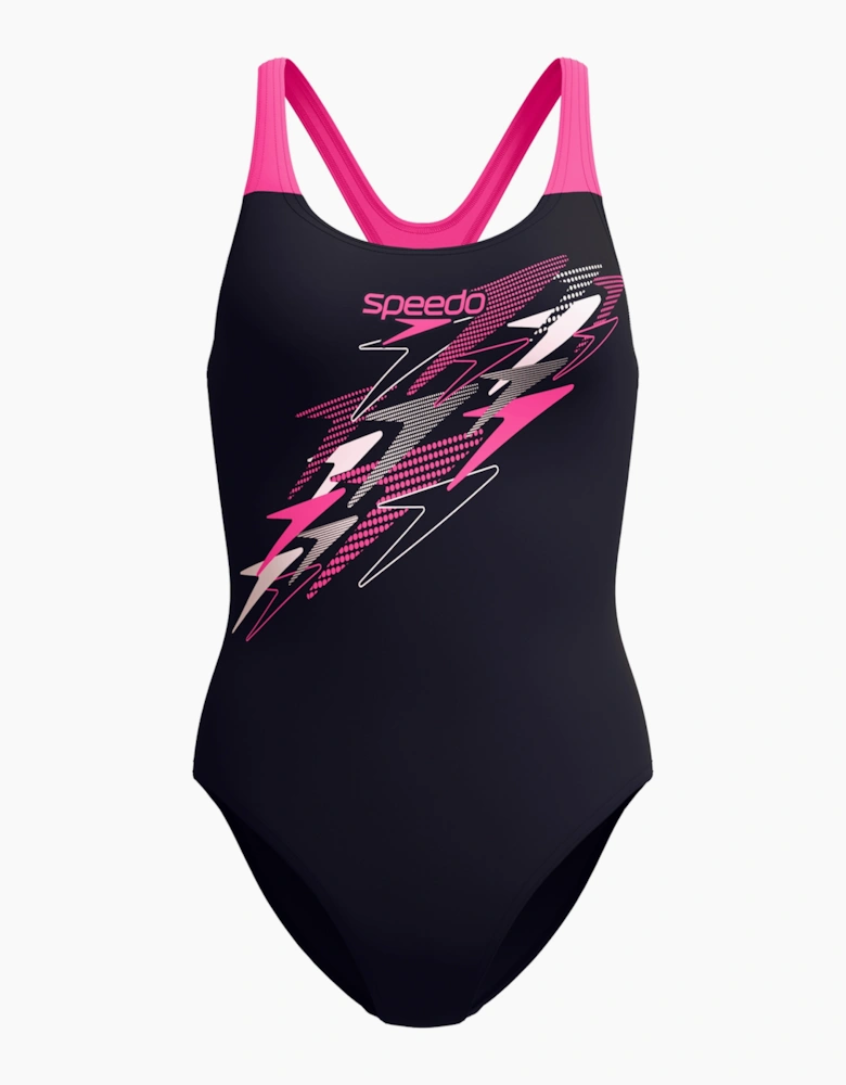 Speedo Womens/Ladies Medley Medalist Logo One Piece Swimsuit
