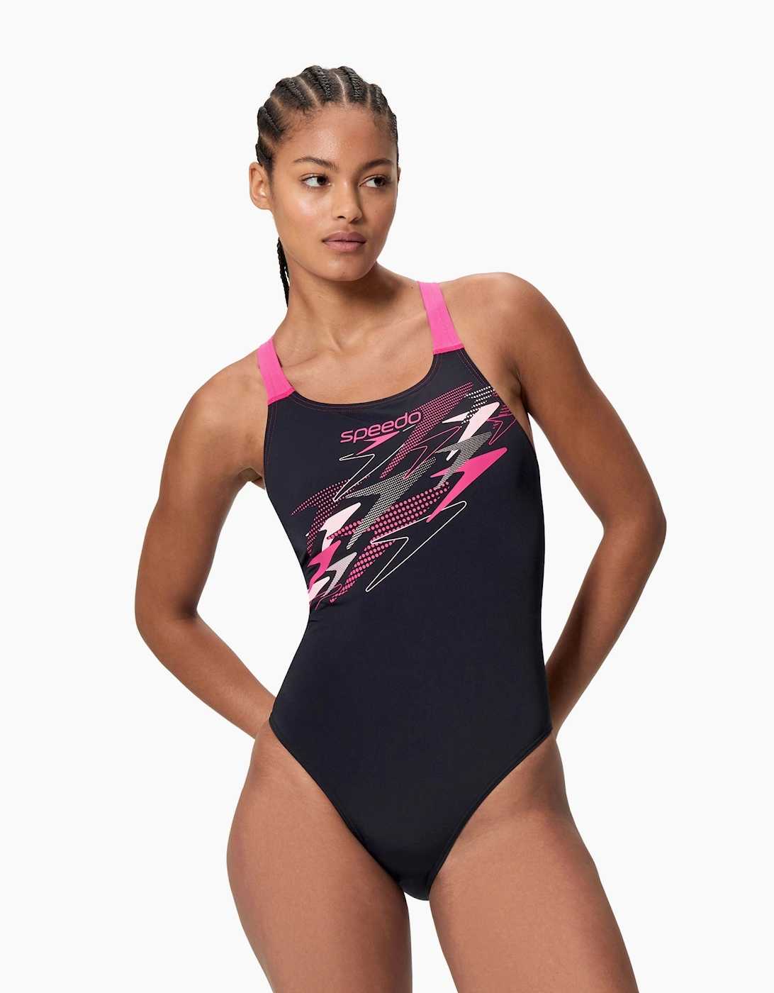 Speedo Womens/Ladies Medley Medalist Logo One Piece Swimsuit