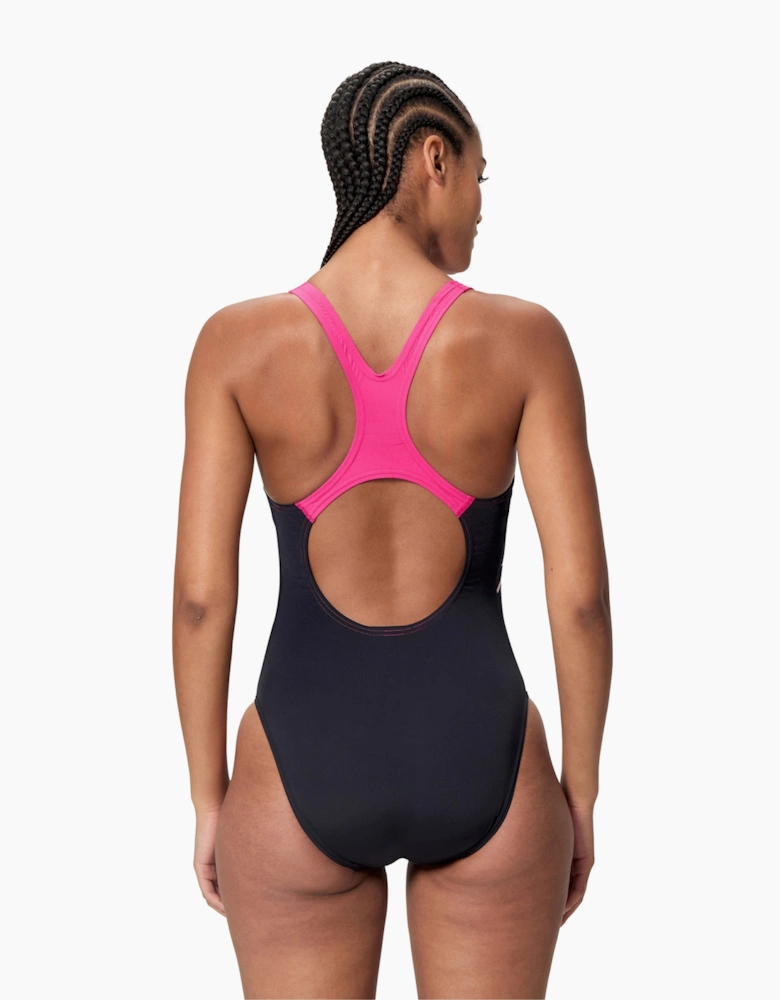 Speedo Womens/Ladies Medley Medalist Logo One Piece Swimsuit