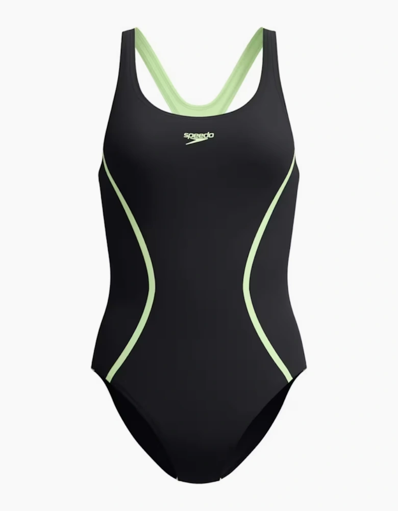 Speedo Womens/Ladies Splice Medalist One Piece Swimsuit