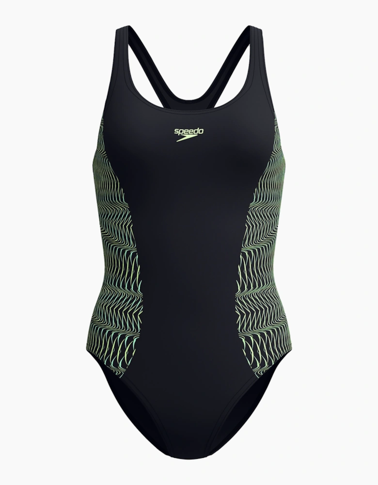 Speedo Womens/Ladies Placement Medalist Printed One Piece Swimsuit