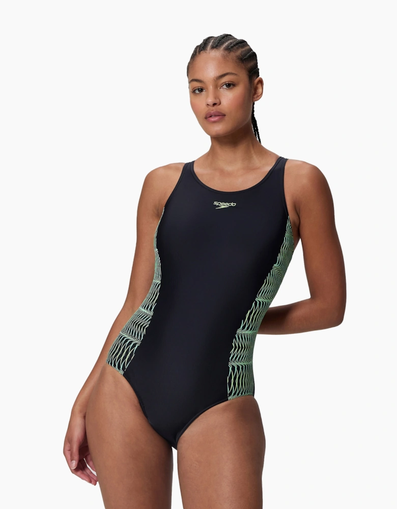 Speedo Womens/Ladies Placement Medalist Printed One Piece Swimsuit