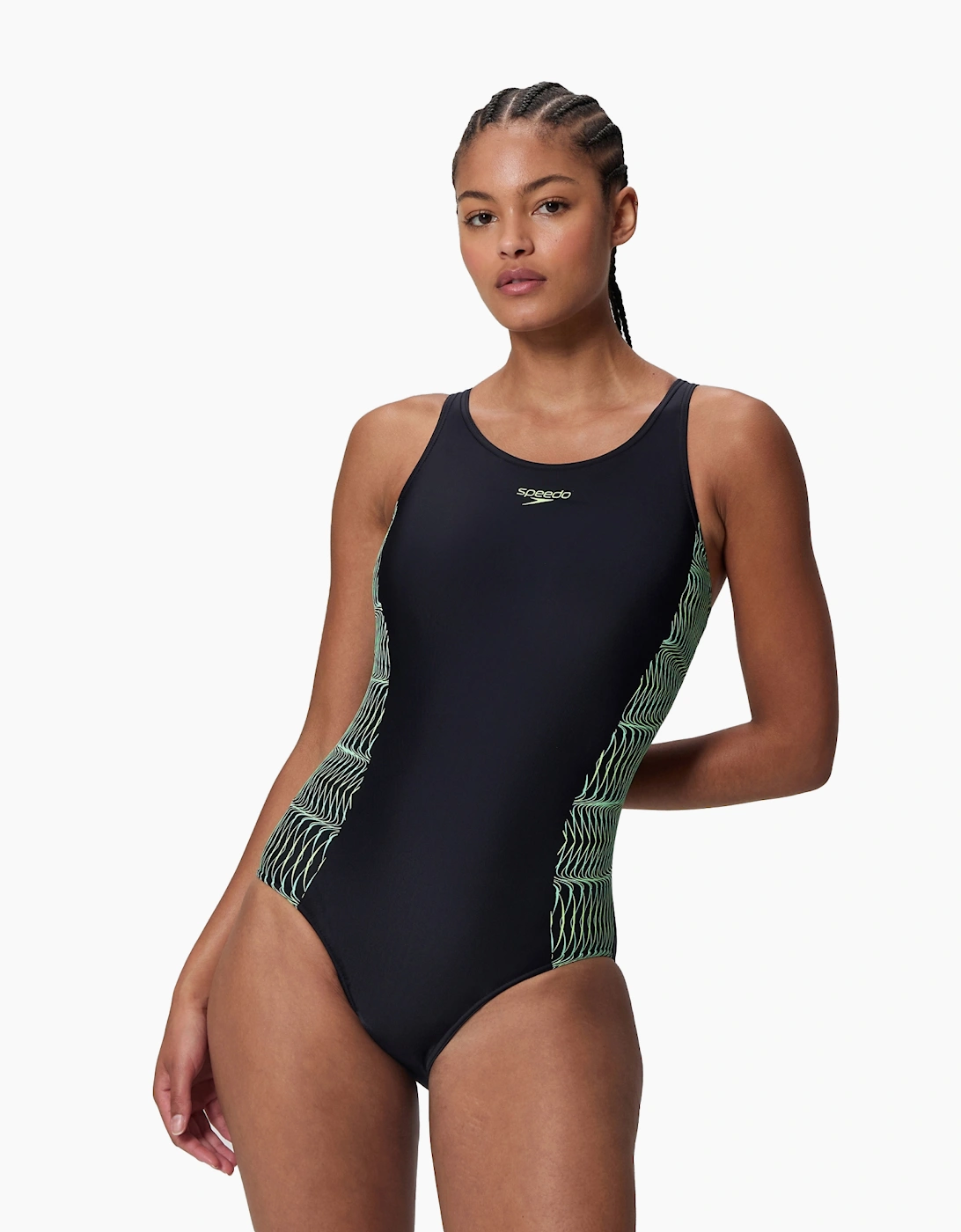 Speedo Womens/Ladies Placement Medalist Printed One Piece Swimsuit