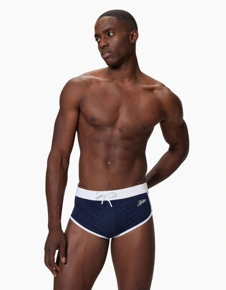 Speedo Mens Swirl Textured Swim Briefs