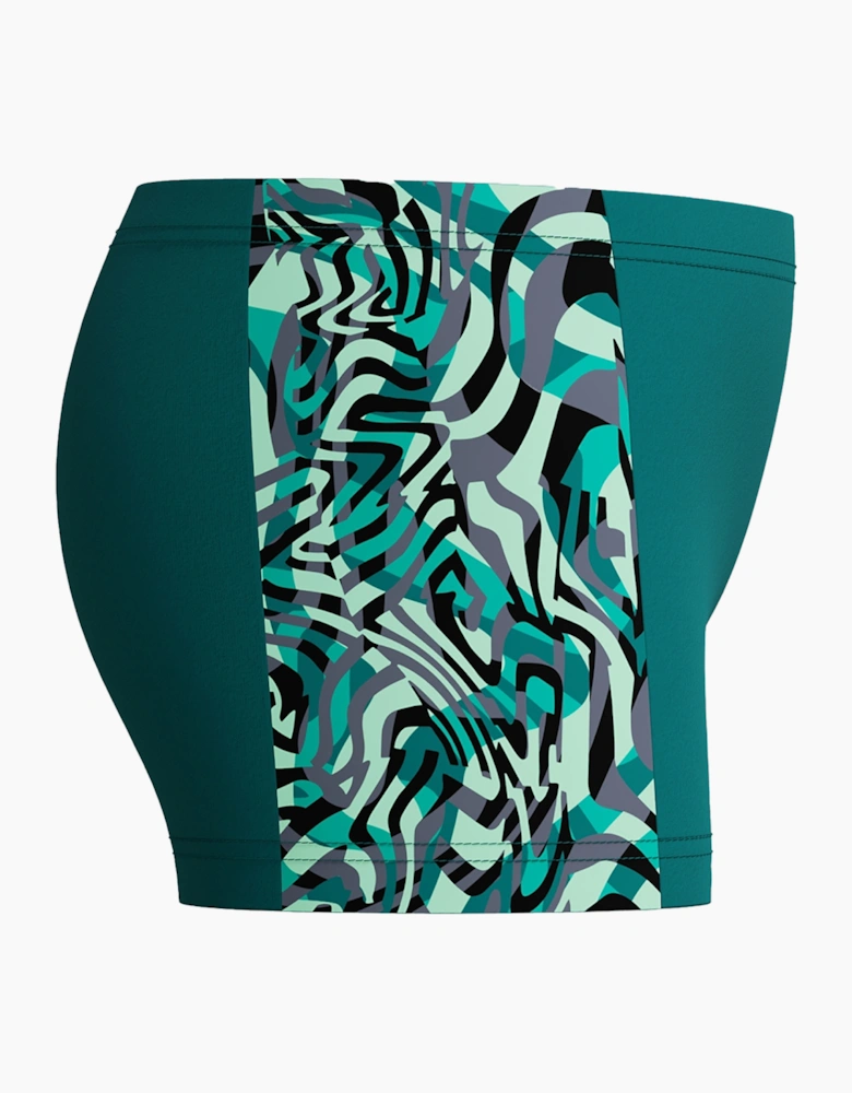 Speedo Boys Abstract Lines Panelled Swim Shorts