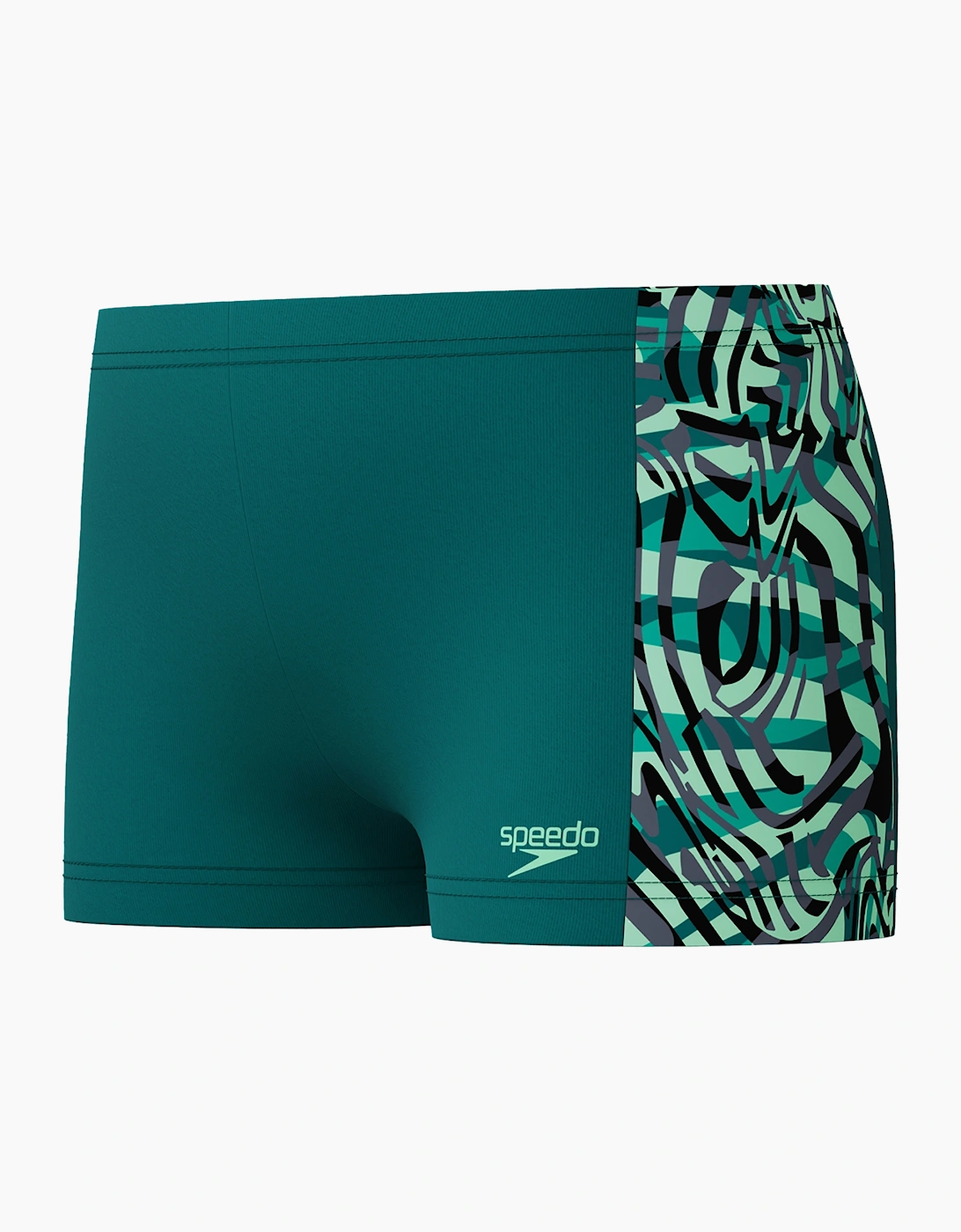 Speedo Boys Abstract Lines Panelled Swim Shorts