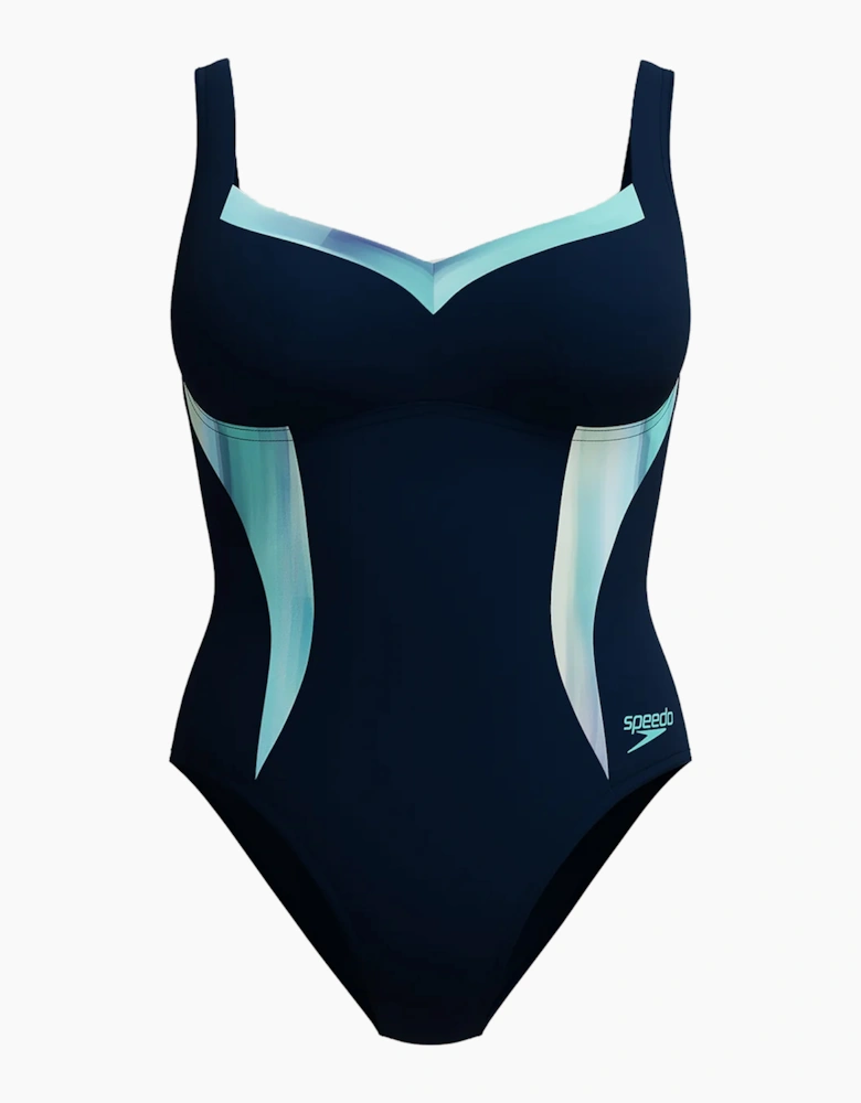 Speedo Womens/Ladies Lunaelustre Printed Shaping One Piece Swimsuit
