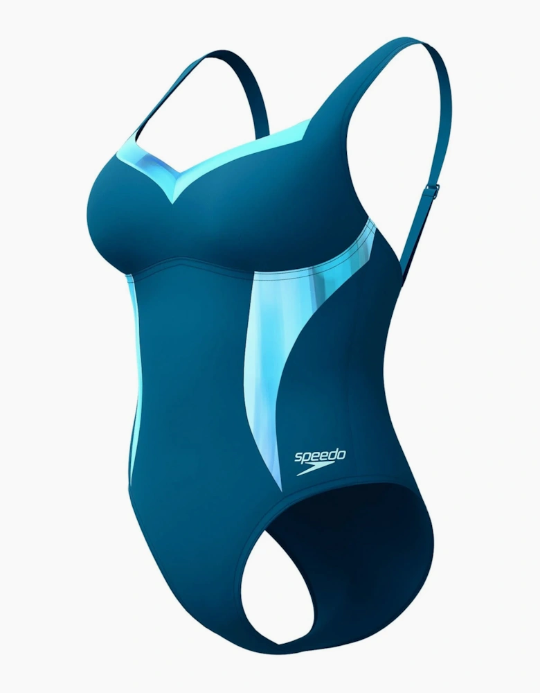 Speedo Womens/Ladies Lunaelustre Printed Shaping One Piece Swimsuit