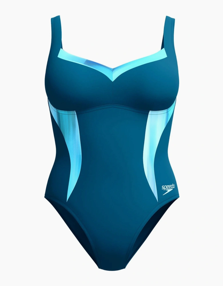 Speedo Womens/Ladies Lunaelustre Printed Shaping One Piece Swimsuit