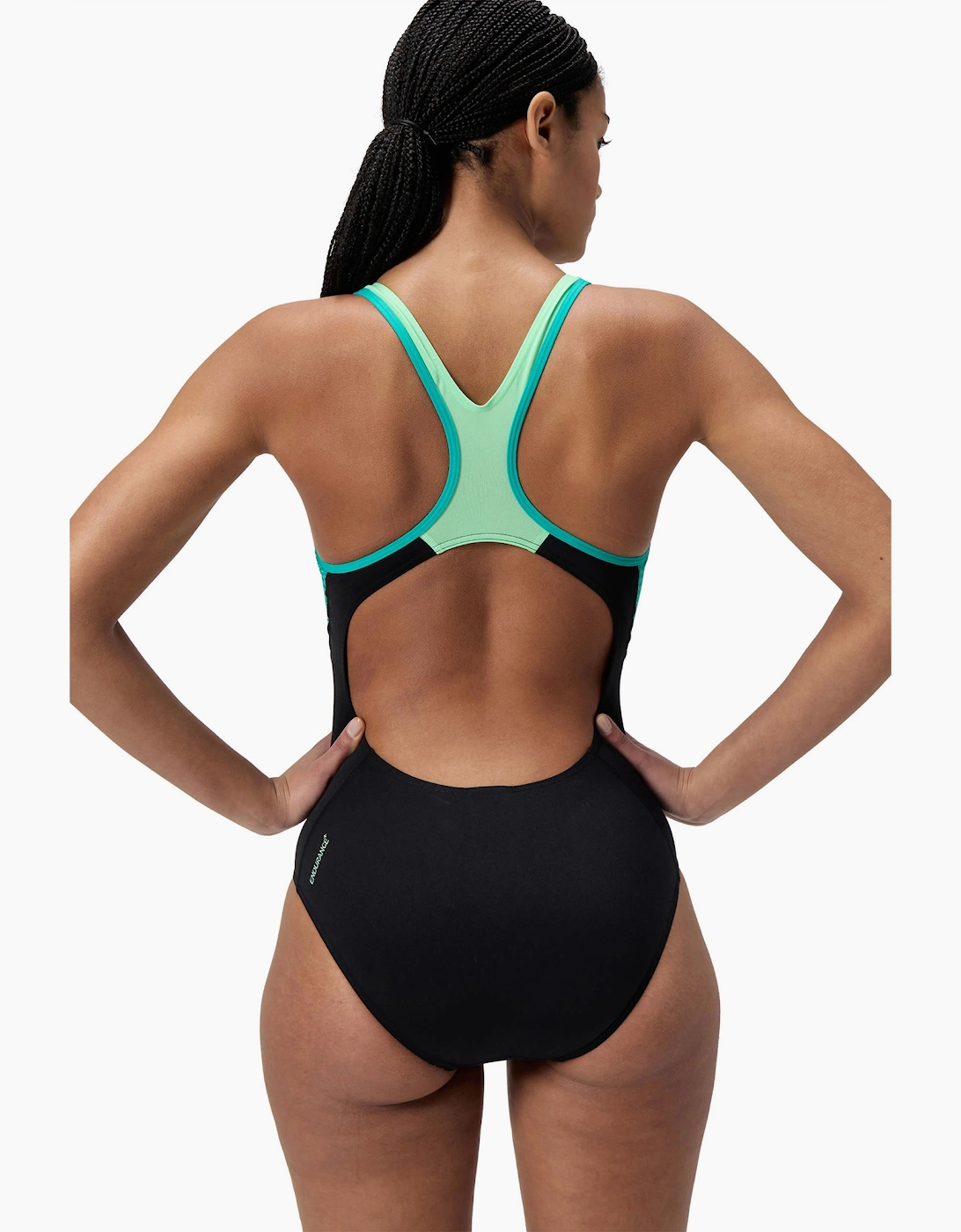Speedo Womens/Ladies Placement Laneback One Piece Swimsuit
