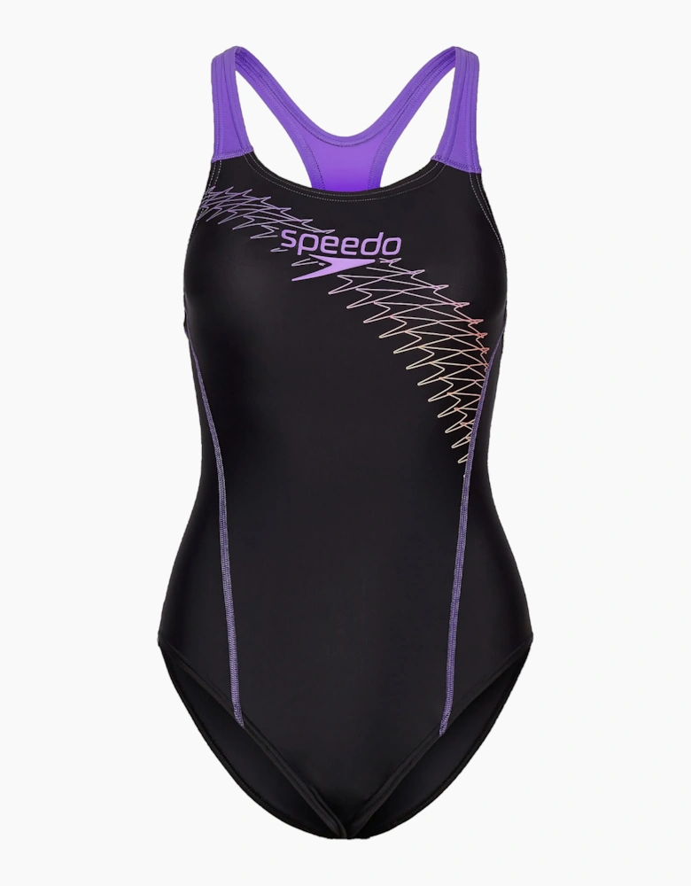 Speedo Womens/Ladies Medley Logo One Piece Swimsuit
