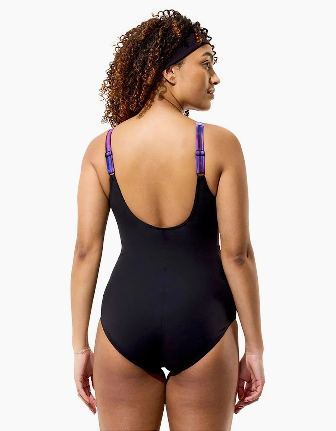 Speedo Womens/Ladies Luna Lustre Distorted One Piece Swimsuit