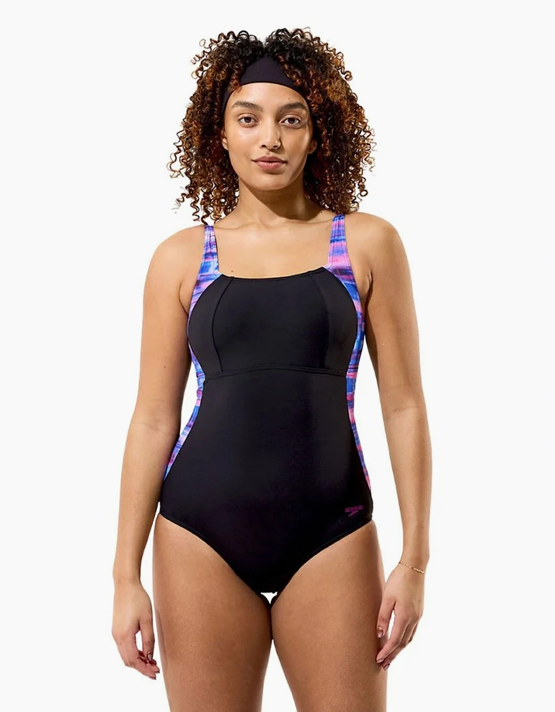 Speedo Womens/Ladies Luna Lustre Distorted One Piece Swimsuit