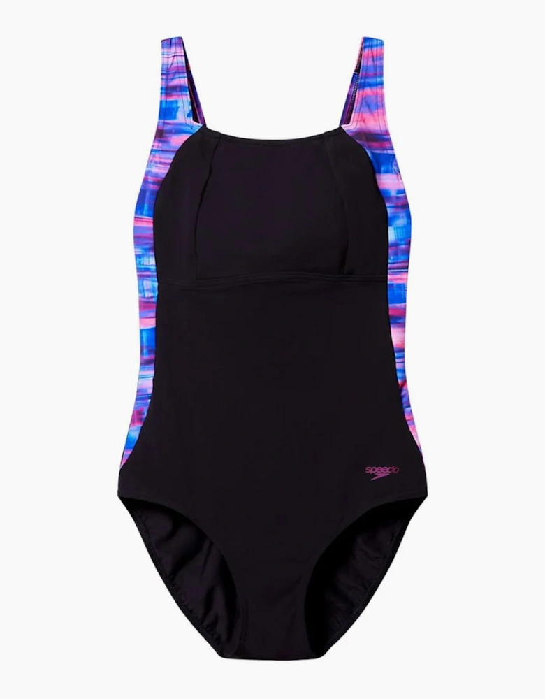 Speedo Womens/Ladies Luna Lustre Distorted One Piece Swimsuit