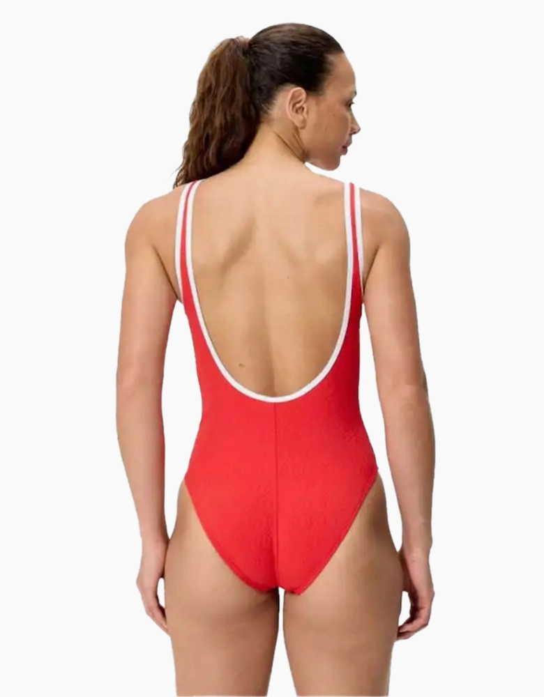 Speedo Womens/Ladies Textured Deep Scoop One Piece Swimsuit
