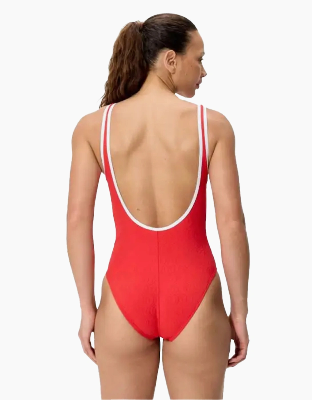Speedo Womens/Ladies Textured Deep Scoop One Piece Swimsuit