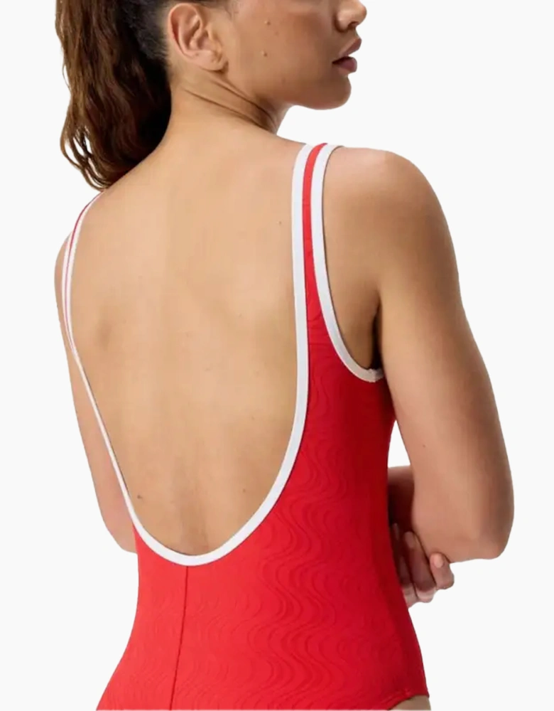 Speedo Womens/Ladies Textured Deep Scoop One Piece Swimsuit
