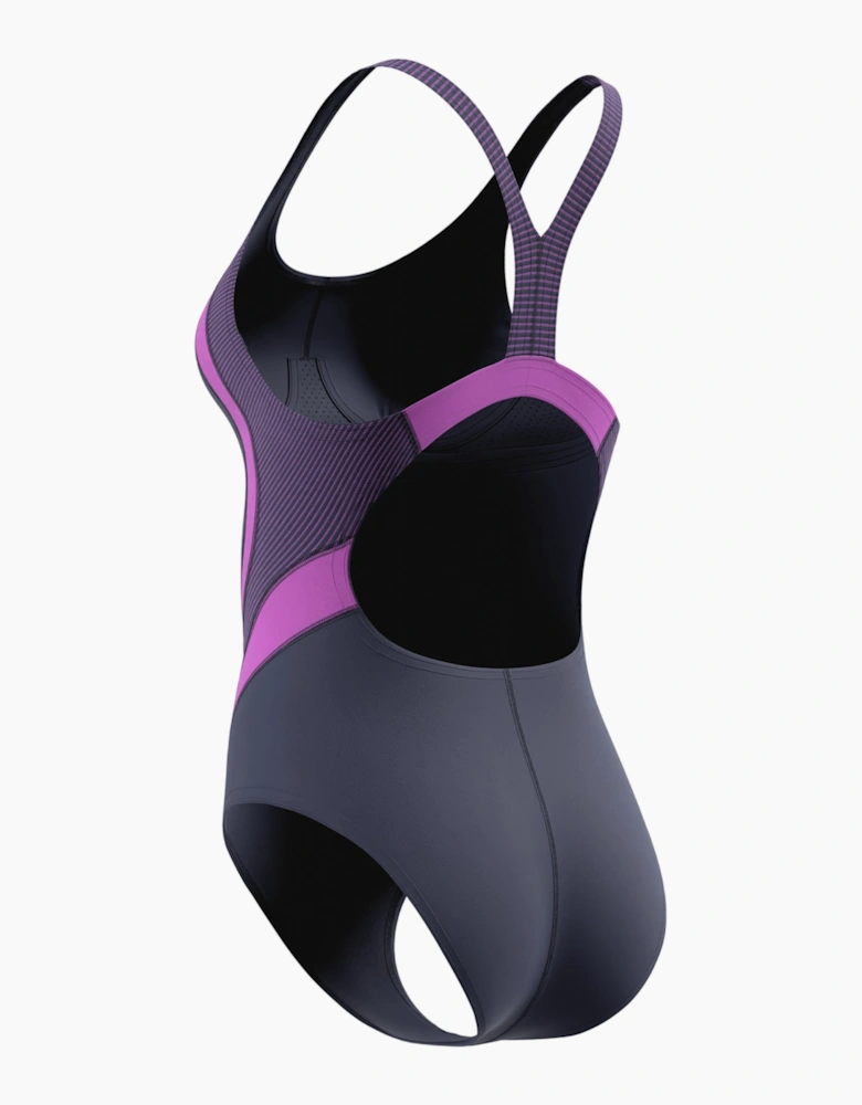 Speedo Womens/Ladies Quantum Splice Contrast One Piece Swimsuit