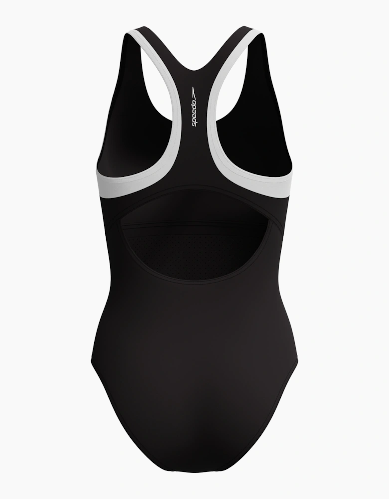 Speedo Womens/Ladies Colour Block Racerback One Piece Swimsuit