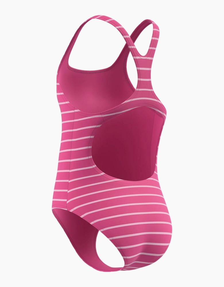 Speedo Girls Medalist Striped One Piece Swimsuit