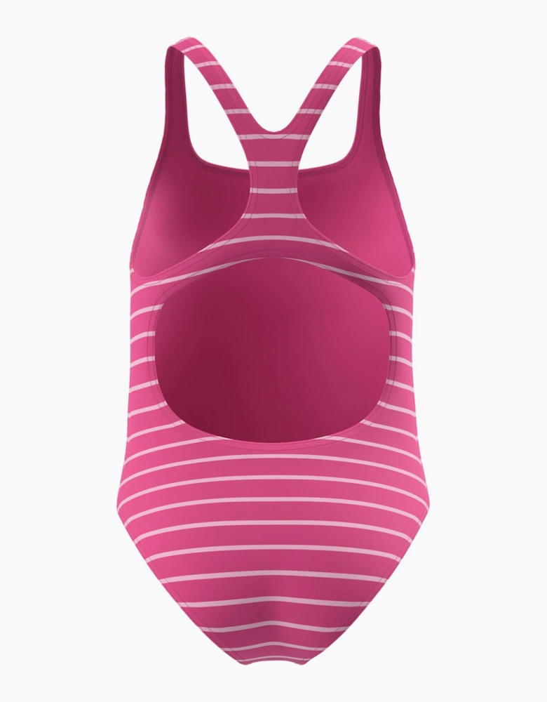 Speedo Girls Medalist Striped One Piece Swimsuit