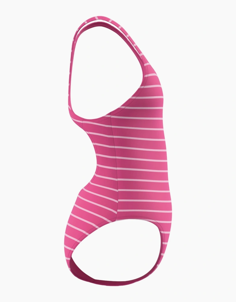 Speedo Girls Medalist Striped One Piece Swimsuit