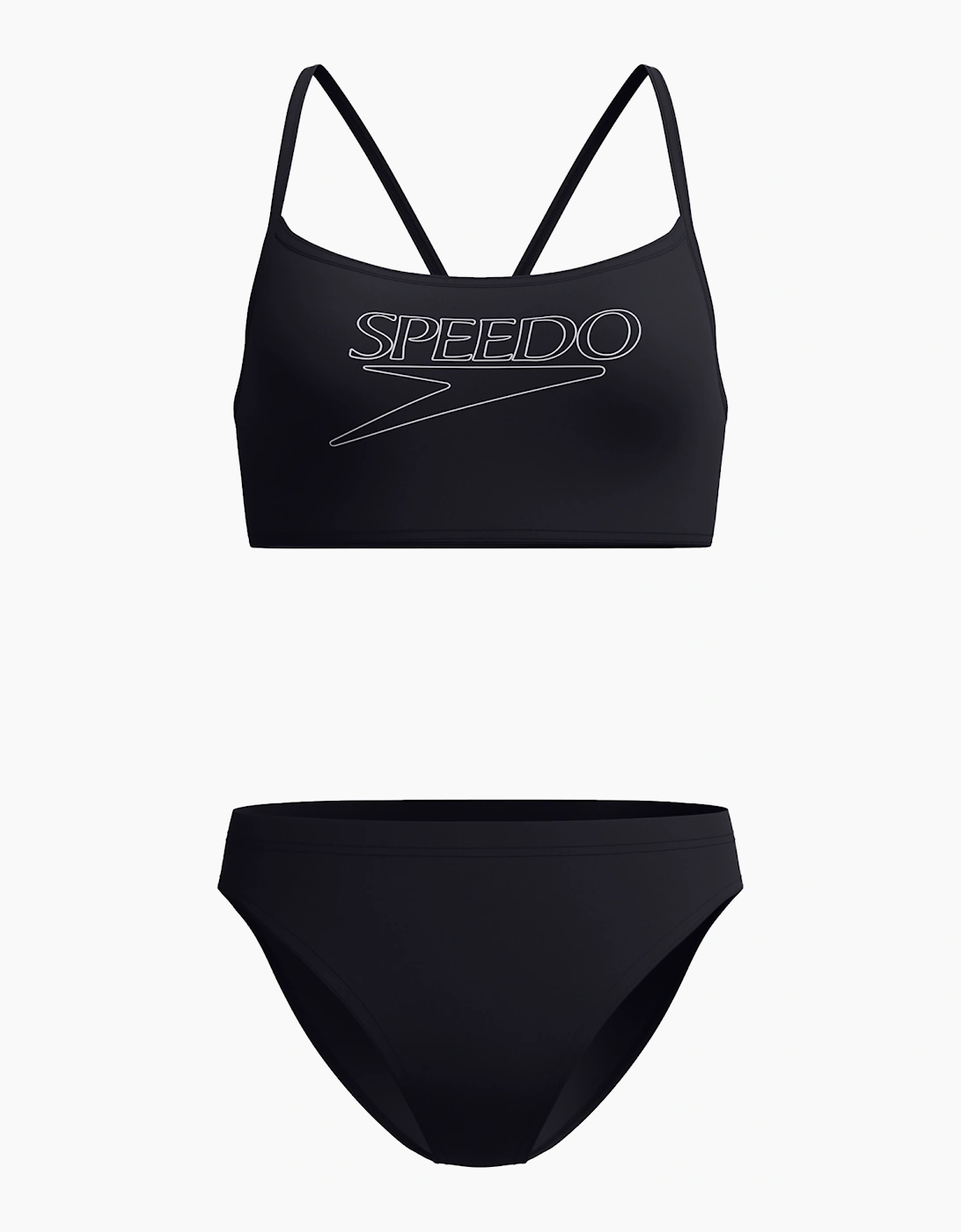 Speedo Womens/Ladies Logo Endurance+ Thin Strap Two-Piece Swimsuit