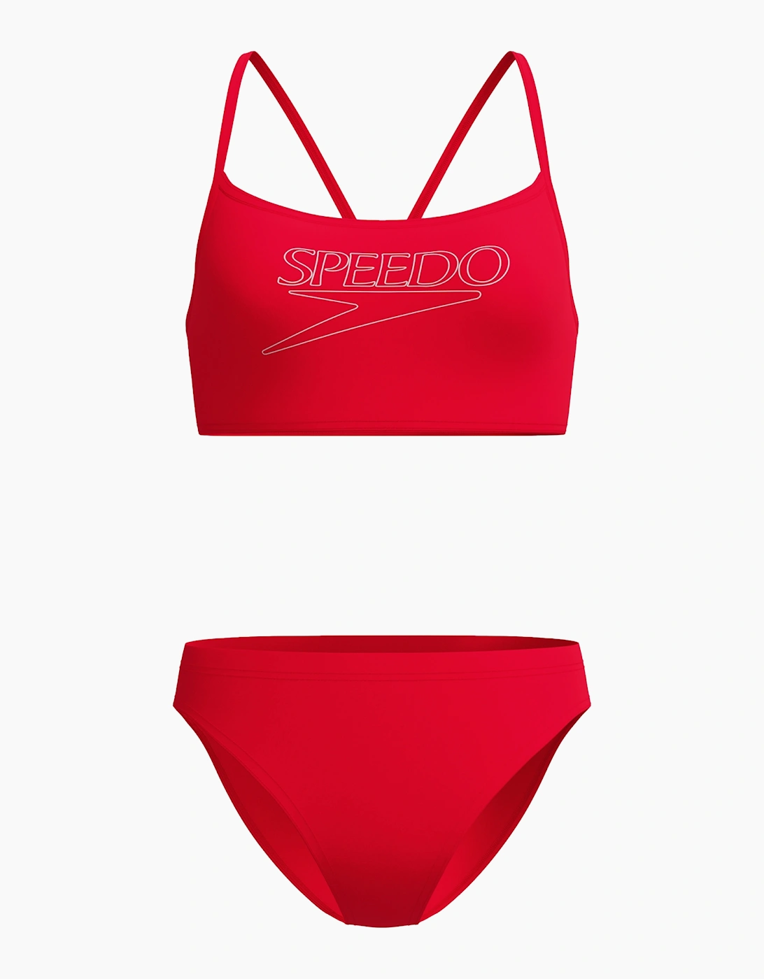 Speedo Womens/Ladies Logo Endurance+ Thin Strap Two-Piece Swimsuit