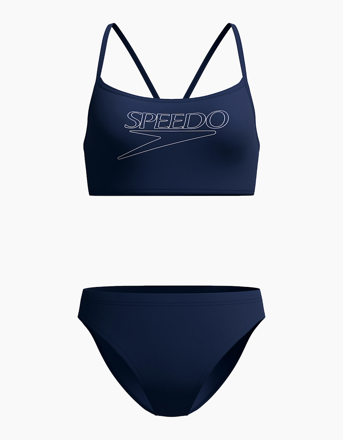 Speedo Womens/Ladies Logo Endurance+ Thin Strap Two-Piece Swimsuit