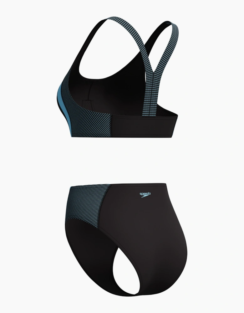 Speedo Womens/Ladies Quantum Splice Ribbed Two-Piece Swimsuit