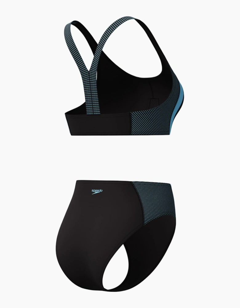 Speedo Womens/Ladies Quantum Splice Ribbed Two-Piece Swimsuit