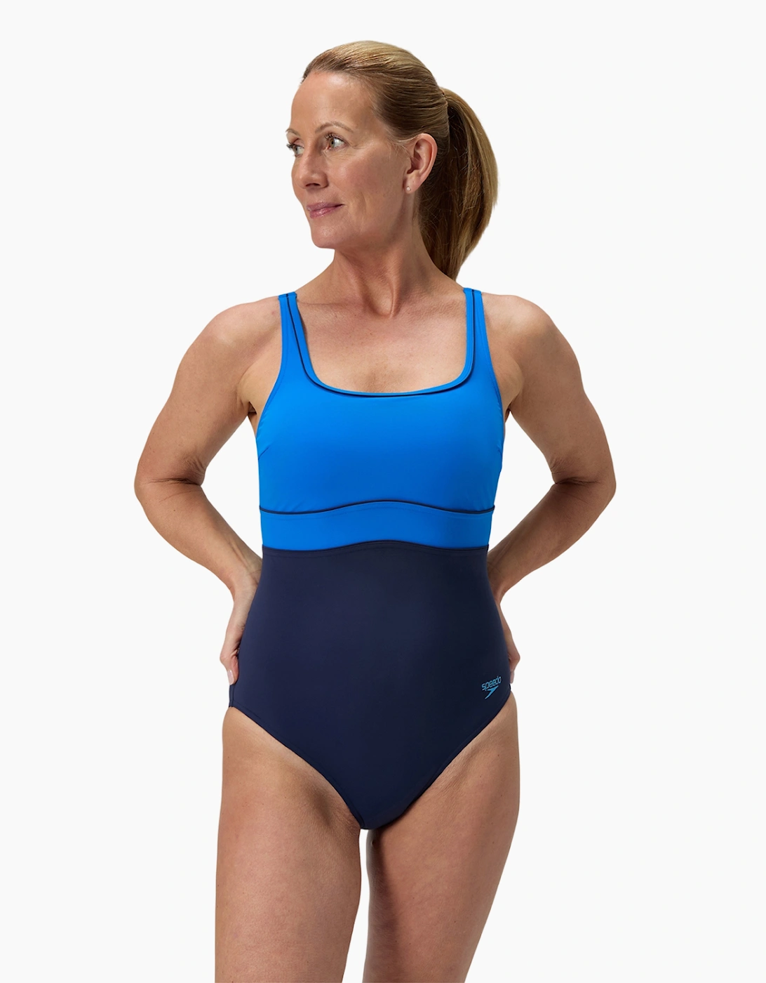 Speedo Womens/Ladies Eclipse Contour Two Tone One Piece Swimsuit