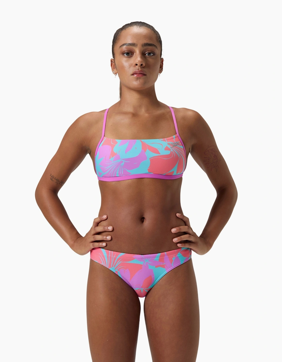 Speedo Womens/Ladies Hipster Digital Print All-Over Print Swim Briefs