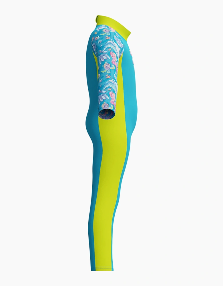 Speedo Boys Marine Animals Long-Sleeved One Piece Swimsuit