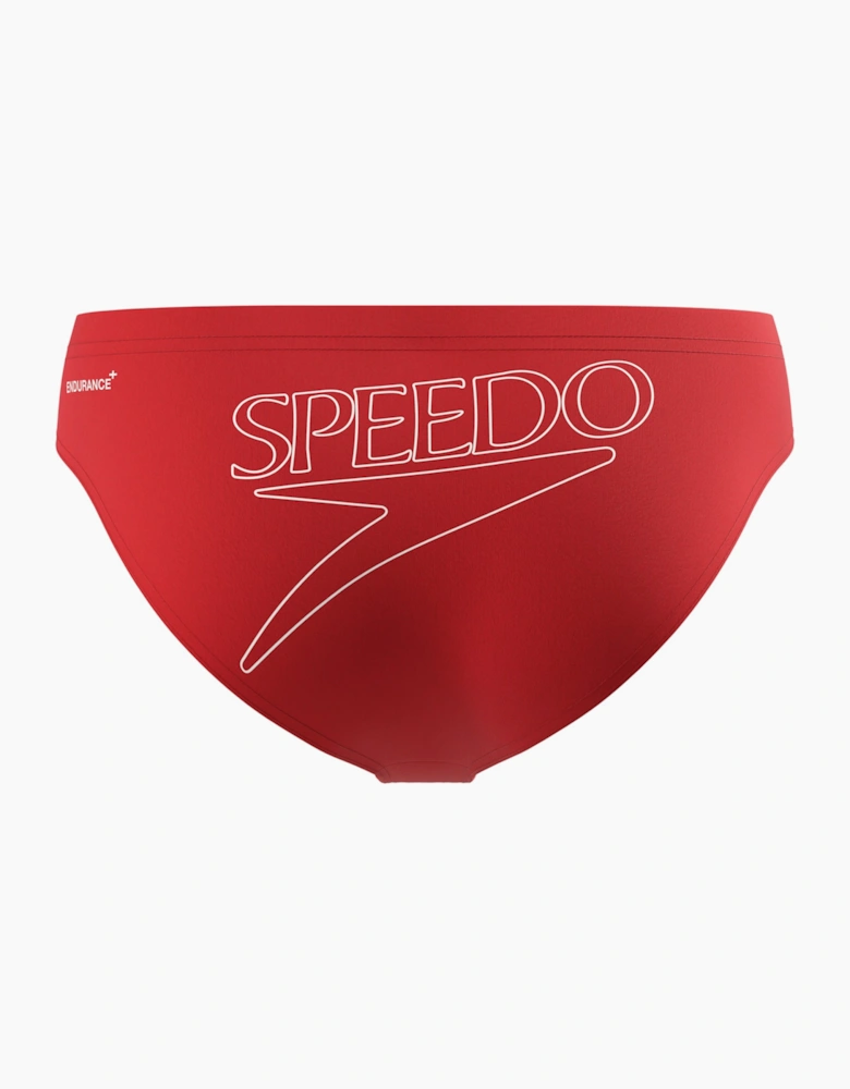 Speedo Mens Big Logo Endurance+ Swim Briefs