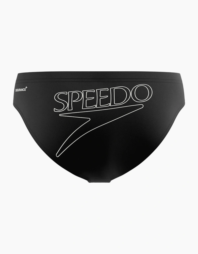Speedo Mens Big Logo Endurance+ Swim Briefs