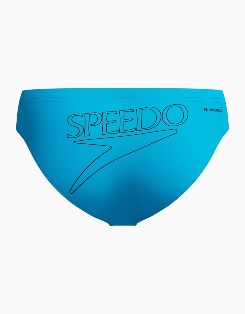Speedo Mens Big Logo Endurance+ Swim Briefs