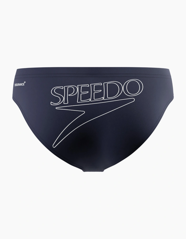 Speedo Mens Big Logo Endurance+ Swim Briefs