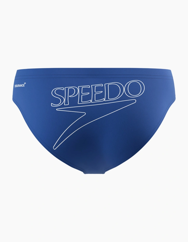 Speedo Mens Big Logo Endurance+ Swim Briefs