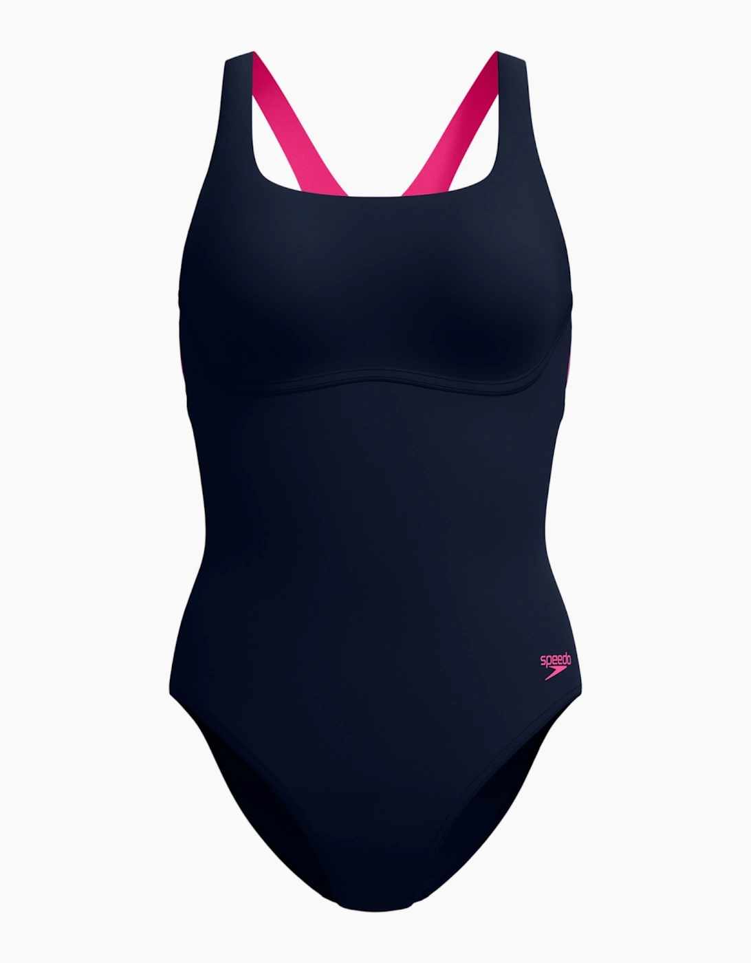 Speedo Women's Speedo Womens/Ladies Solid Flex One Piece Swimsuit - Navy