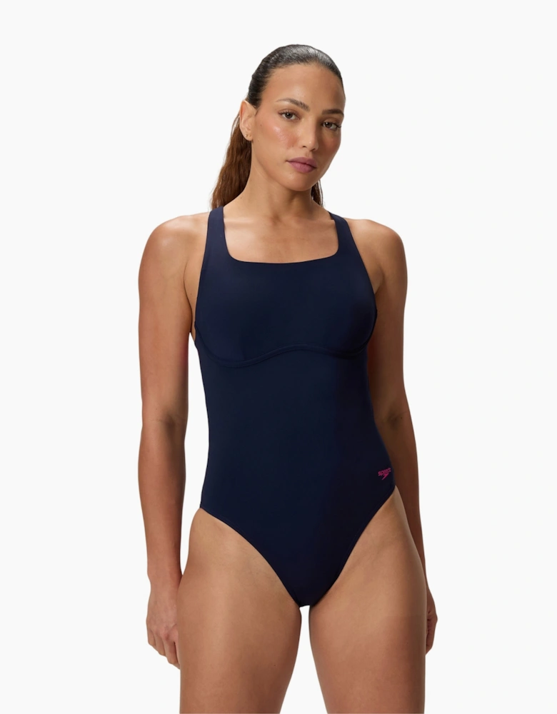 Speedo Womens/Ladies Solid Flex One Piece Swimsuit