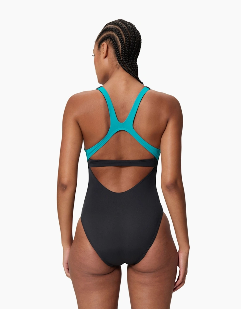 Speedo Womens/Ladies Solid Flex One Piece Swimsuit