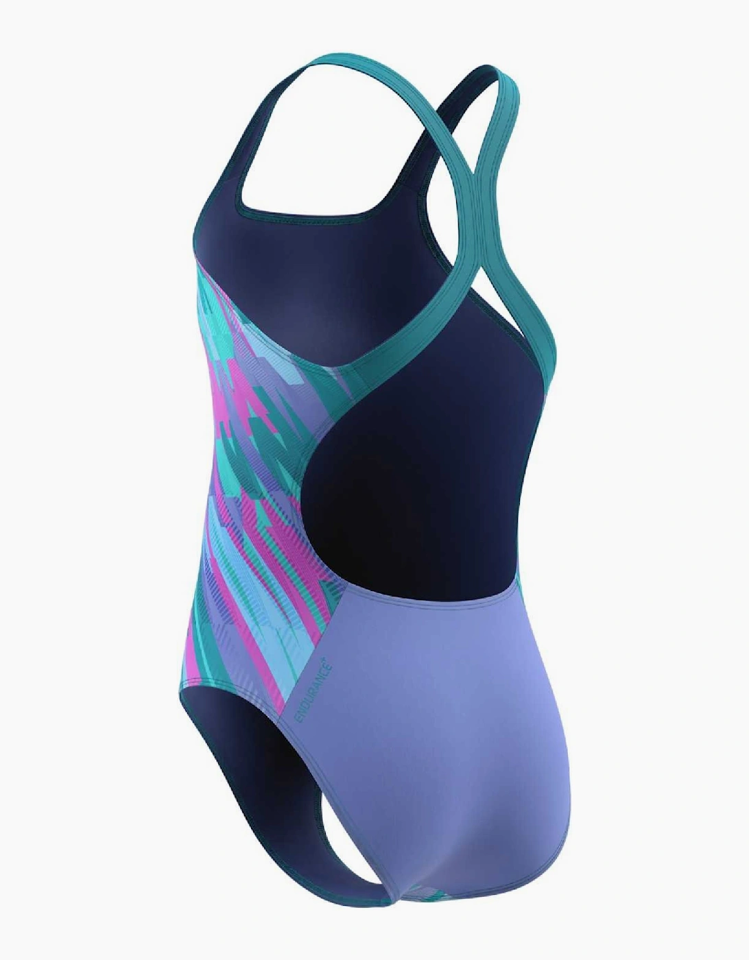 Speedo Girls All-Over Print Powerback One Piece Swimsuit